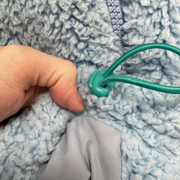 Urban Outfitters Shearling Fleece Full Zip Pockets Blue Size Small S - Picture 11 of 15